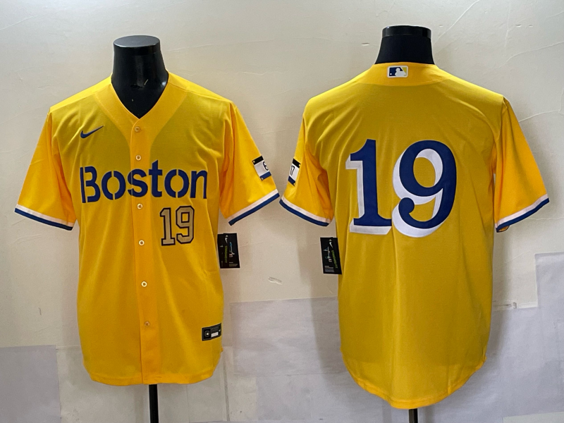 Men 2025 Boston Red Sox #19 Anthony yellow Nike MLB Jersey 007